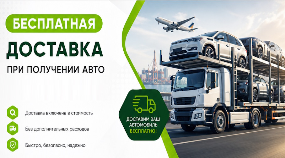 Акция! Бесплатная доставка по Новокубанске при получении авто